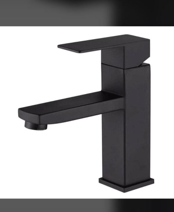 Square Black Basin Mixer