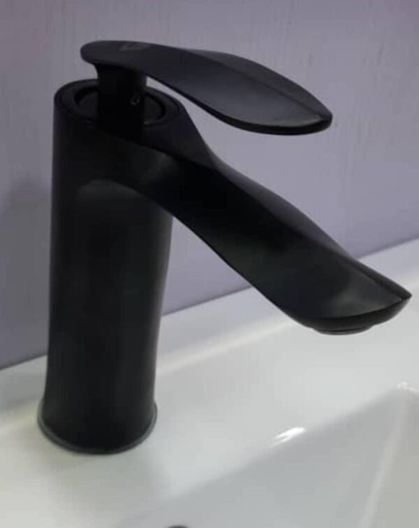 Matte Black Heavy-Gauge Basin Mixer