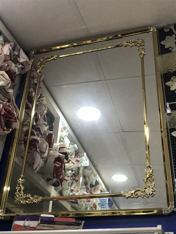 Designer Mirror with Golden Frame