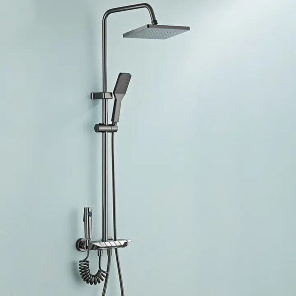 Modern Grey Piano Control Shower Mixer Set - Image 2