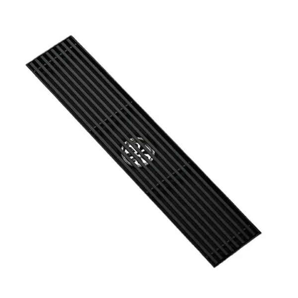 SUS304 Matte Black Linear Shower Floor Drain, 50cm