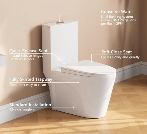 DeLinco Executive One-Piece Water Closet Toilet - Image 2