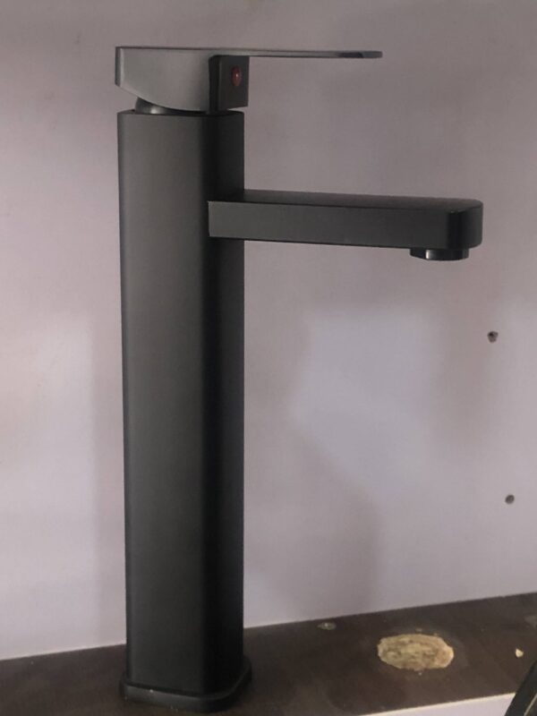 Matte Black Square Basin Mixer - Image 2