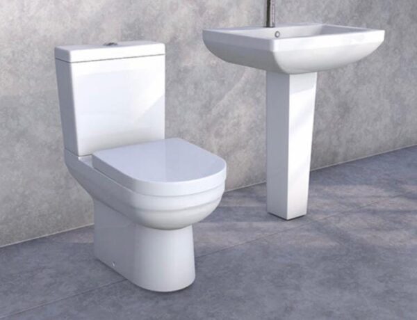 Berne Semi-Executive Gold Diamond Pattern Water Closet