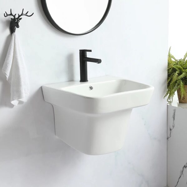 Square White Wall-Hung Basin