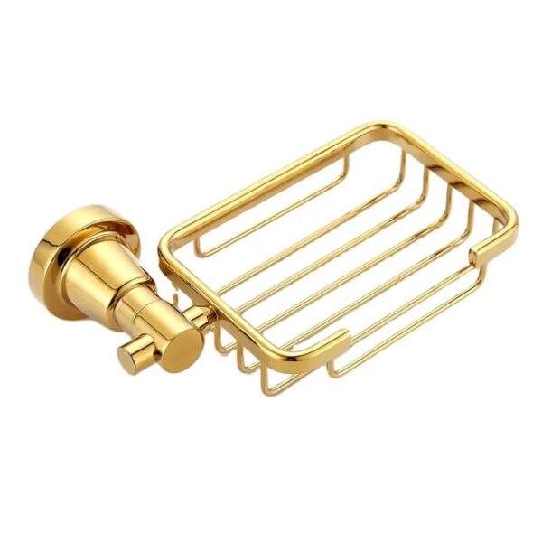 Golden Aluminum Soap Basket