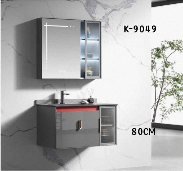 WK9049 80cm Wall-Mounted Basin with Integrated Smart Mirror