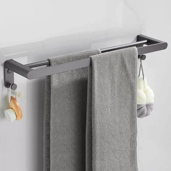 Single Grey Towel Rail with Sponge Hook - Image 2