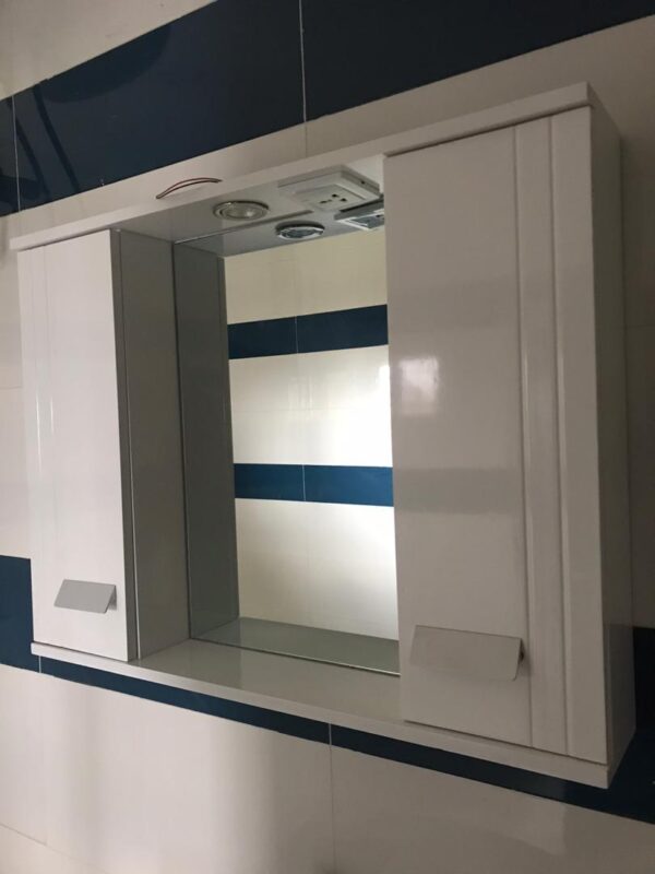 Double Storage Locker Mirror Cabinet - Model P03